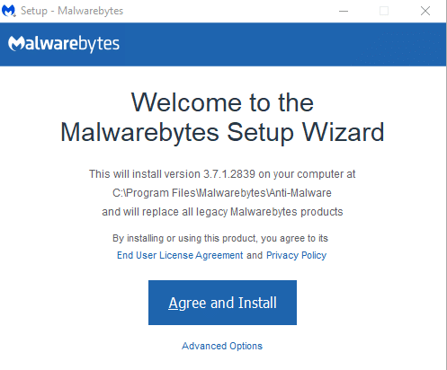 ยินยันการติดตั้ง - วิธีโหลดและติดตั้ง Malwarebytes