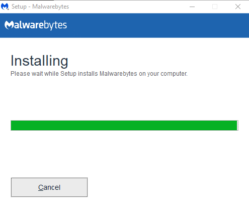 รอการดำเนินการติดตั้งให้เสร็จสมบูรณ์ - วิธีโหลดและติดตั้ง Malwarebytes