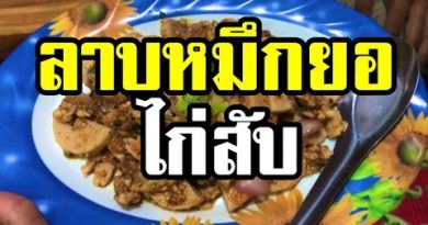 ลาบหมึกยอไก่สับ