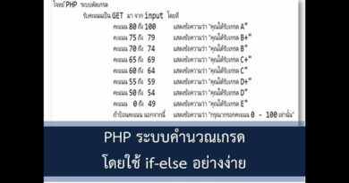 PHP คำนวณเกรด โดยใช้ if else